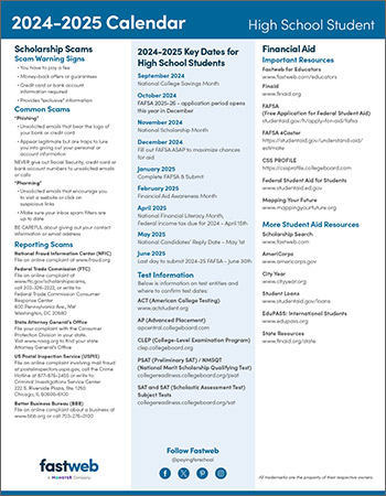 Download 2024-25 High School Student Calendar